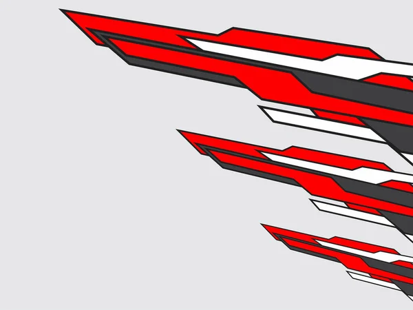 Abstrakter Hintergrund Mit Einfachem Rotem Futuristischem Und Geometrischem Muster — Stockvektor