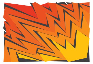 Turuncu eğimli zigzag desenli soyut arkaplan