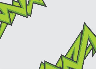 Yeşil zigzag çizgisi deseni ve bazı kopyalama alanı olan soyut arkaplan