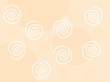 Beyaz daire çizgisi desenli soyut krem arkaplan