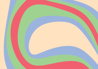 Soyut renkli dalga çizgileri desenli minimalist arkaplan