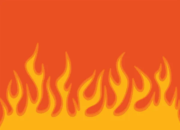 Einfacher Orangefarbener Hintergrund Mit Gelbem Flammenmuster — Stockvektor