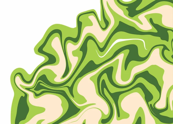 抽象的なグリーン油絵具の質感のイラスト — ストックベクタ
