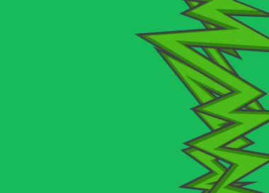 Yeşil zigzag çizgisi deseni ve bazı kopyalama alanı olan soyut arkaplan