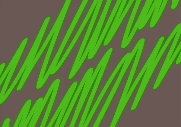 Fond Abstrait Avec Motif Lignes Dessin Vert Simple — Image vectorielle