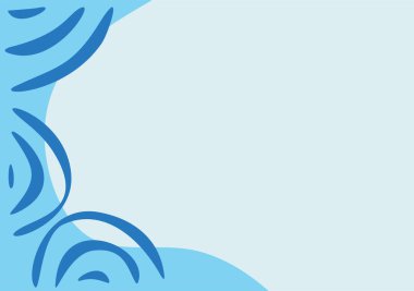 Mavi dalga ve daire desenli minimalist arkaplan ve bazı kopyalama alanı