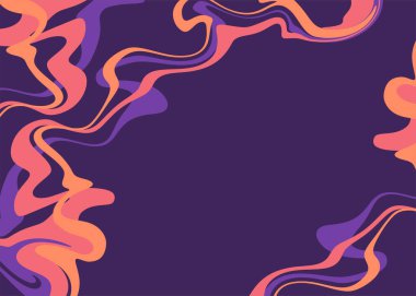 Bazı fotokopi alanlarıyla soyut renkli yağlı boyaların çizimi