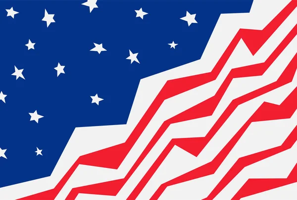 Amerikan Bayrak Temalı Soyut Arkaplan Çizgisi Bazı Yıldız Desenleri — Stok Vektör