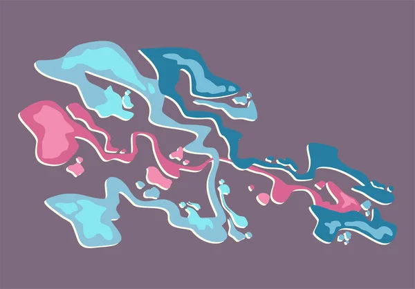 Ілюстрація Абстрактної Барвистої Олійної Фарби — стоковий вектор
