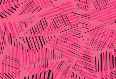 Soyut siyah üçgen çizgili minimalist pembe arkaplan