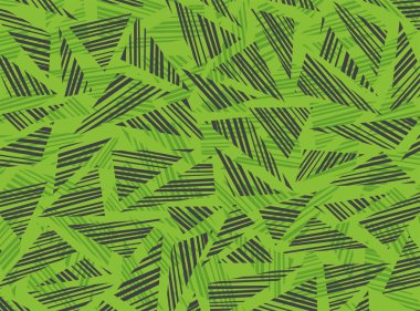 Soyut üçgen ve çizgi desenli minimalist yeşil arkaplan