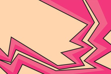 Pembe zigzag desenli soyut arkaplan ve bazı kopyalama alanı