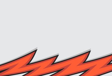 Turuncu renkli zikzak çizgisi deseni ve kopyalama alanı