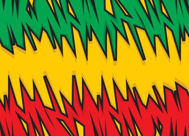 Basit grafiti sanatı ve Jamaika renk temalı soyut arkaplan