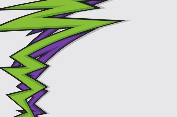 Spikes Patroon Met Groene Paarse Kleur Wat Kopieerruimte — Stockvector