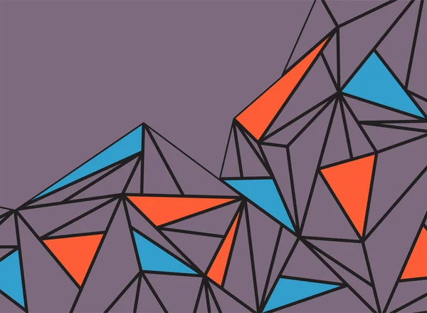 Abstrakt Bakgrund Med Färgglada Polygonala Mönster — Stock vektor