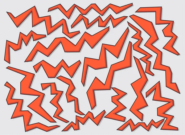 Různé Klikaté Vzor Gradient Oranžová Barva — Stockový vektor