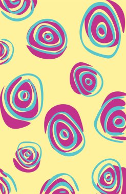 Çember çizgisi desenli ve yumuşak renk temalı soyut arkaplan