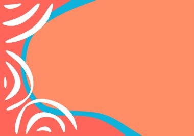 Dalgalı ve kıvrımlı çizgi desenli minimalist sunum arkaplanı ve uzay alanını kopyala