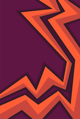 Turuncu zigzag desenli soyut arkaplan ve bazı kopyalama alanı