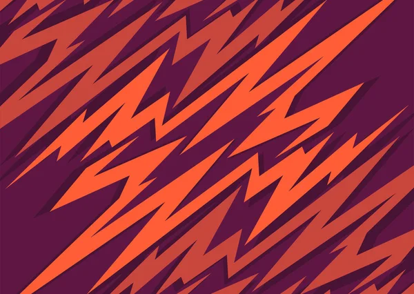 Fondo Abstracto Con Naranja Jagged Patrón Zigzag — Vector de stock