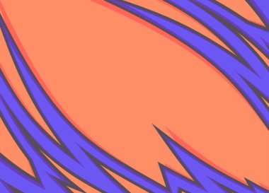 Mor ve turuncu renkli sivri uçlu desen