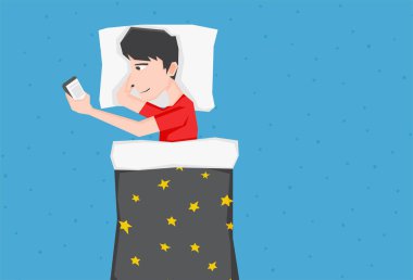 Battaniyenin altında uyuyan bir çocuğun çizimi.