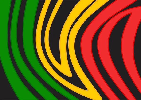 Απλό Φόντο Κυματισμό Μοτίβο Γραμμές Κίνησης Και Τζαμάικα Χρώμα Θέμα — Διανυσματικό Αρχείο