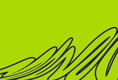 Dalgalanan çizgi desenli ve bazı fotokopi alanlarının soyut yağlı boya çizimi.