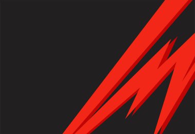 Kırmızı zigzag çizgisi desenli soyut arkaplan ve bazı kopyalama boşluğu