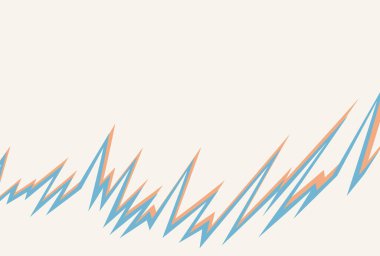 Dikenli ve sivri uçlu zigzag çizgisi desenli soyut arkaplan ve bazı kopya boşluğu