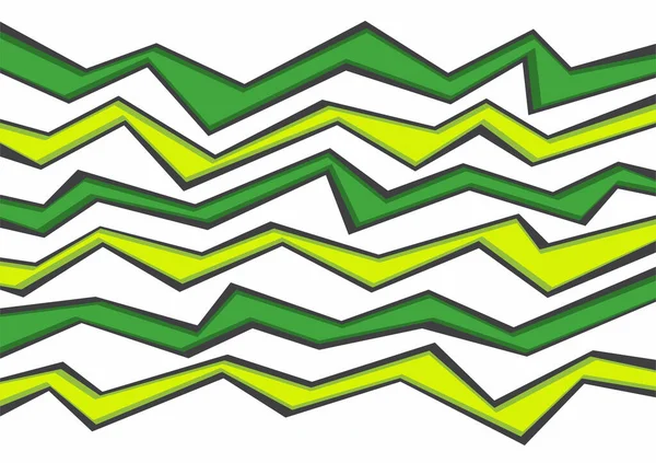 Fundo Abstrato Com Padrão Linha Ziguezague Verde Gradiente —  Vetores de Stock