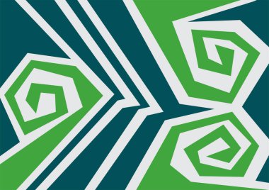 Zigzag ve kıvrımlı çizgi desenli soyut arkaplan