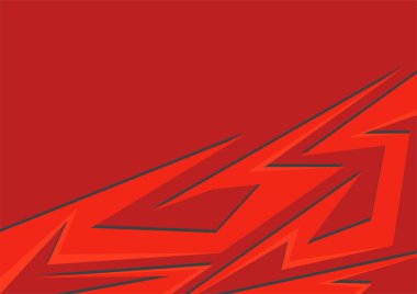 Kırmızı keskin ve zigzag çizgili soyut arkaplan 