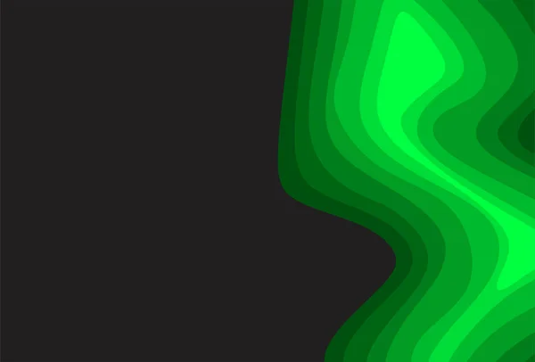 Abstracte Achtergrond Met Groen Verloop Cirkel Patroon Een Aantal Kopieerruimte — Stockvector