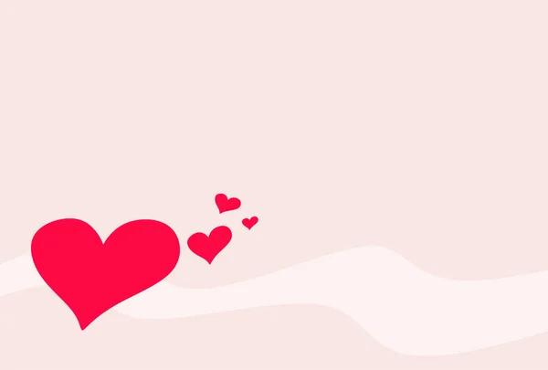Simple Valentine Background Seamless Love Waving Line Pattern Some Copy —  Vetores de Stock