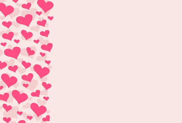 Simple Fond Saint Valentin Avec Amour Sans Couture Ondulant Modèle — Image vectorielle