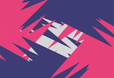 Abstract background with colorful overlapping spikes pattern