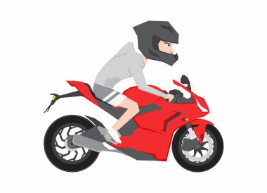 Motosiklet süren bir adamın resmi.