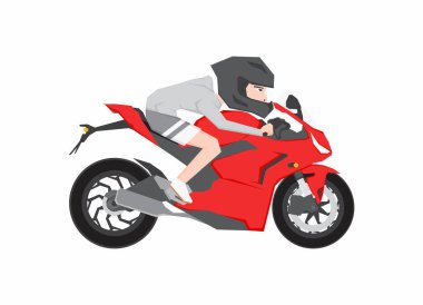 Motosiklet süren bir adamın resmi.