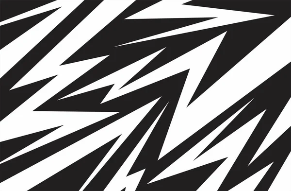 Абстрактний Чорно Білий Фон Шипами Зигзагоподібним Лінійним Візерунком — стоковий вектор