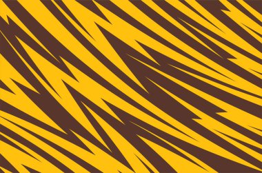 Sarı dikenli ve sivri uçlu zikzak çizgisi desenli soyut arkaplan
