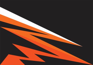 Gradyan turuncu zigzag deseni ve bazı kopyalama alanı olan basit arkaplan