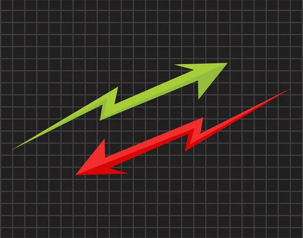 Illustration Green Red Arrow — Stock Vector