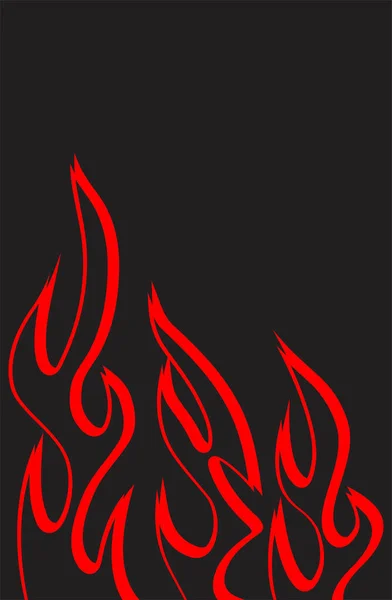 輪郭や影のあるシンプルな炎のパターン — ストックベクタ