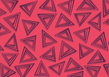 Kusursuz üçgen desenli basit pembe arkaplan