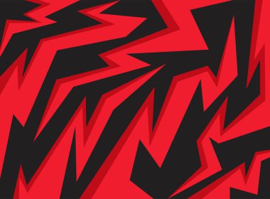 Kırmızı keskin ve zigzag çizgili soyut arkaplan