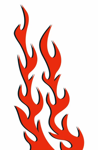 Ensemble Motif Flamme Rouge Simple — Image vectorielle