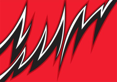 Dikenli ve pürüzlü zikzak çizgisi desenli soyut arkaplan ve bazı kopyalama alanı