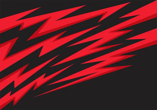 Abstrakter Hintergrund Mit Rotem Scharfen Und Zickzackmuster — Stockvektor
